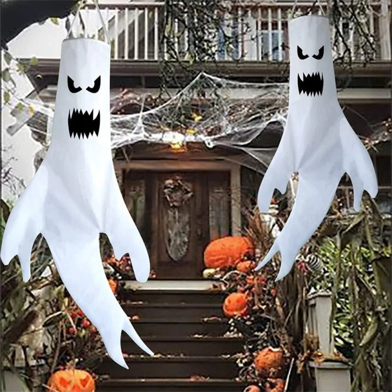 Halloween Ghost Hanging Decorations Spooky Indoor Outdoor Yard Flags Party Supplies Home Decoration Accessories