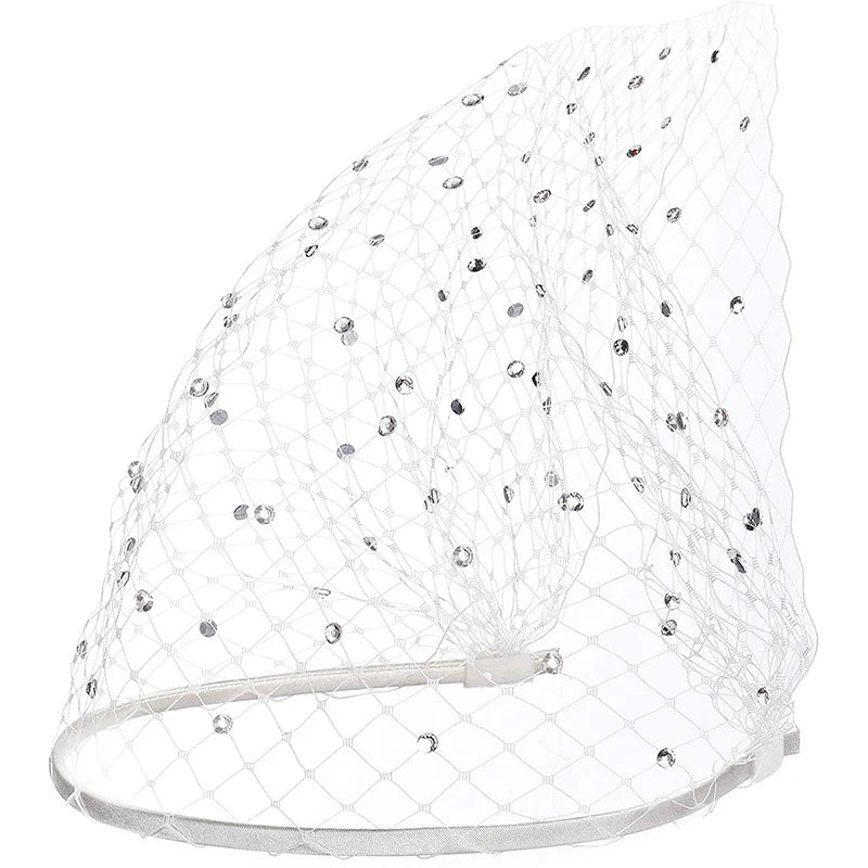 Elegant Bridal Birdcage Veils For Wedding Headdress Flower Face Veil Blusher Veils Women Fascinators Prom Party Hair Accesories