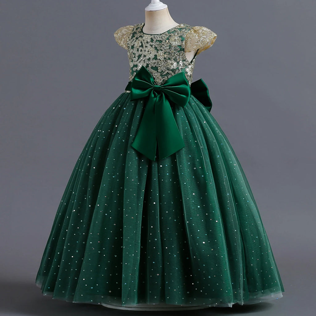 Stunning Little/Big Girls Lace Flower Girl Wedding Bridesmaid Birthday Party Holiday Pageant Easter Prom Fancy Dress