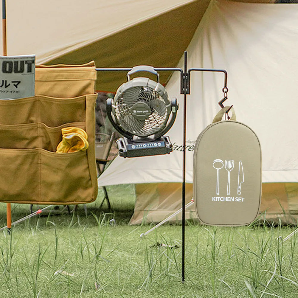 Portable outdoor cookware storage bag, outdoor camping kitchenware storage bag, tableware, picnic supplies,camping tools storage