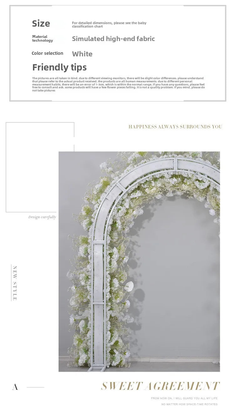 240CM Wedding Decoration Artificial Flowers Circular Arches Decorative Flower Arrangements Proposal Windows Display Backgrounds