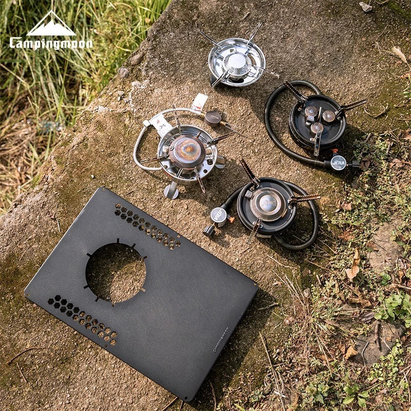 CAMPINGMOON Portable Camping IGT Korean Style Stove Unit Board Picnic Tea Table Multi-Purpose Middle Board for Outdoor Cooking