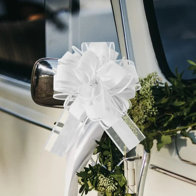 10-20Pcs Wedding Car Bow Ribbons Christmas Gift Wrap Packaging Decoration DIY Craft Flowers Birthday Party Supplies Valentines