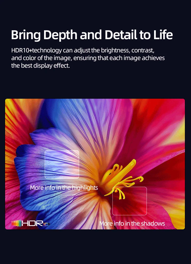 Lenovo Portable 4K Projector 100M Android 12 WIFI 6 TOF No-Sense Auto Focus Outdoor Full HD Projector Video Movie Home Theater