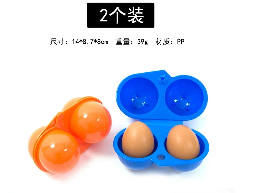 Outdoor Camping Tableware Portable Camping Picnic BBQ Egg Box Container Egg Storage Boxes Travel Kitchen Utensils Camping Gear