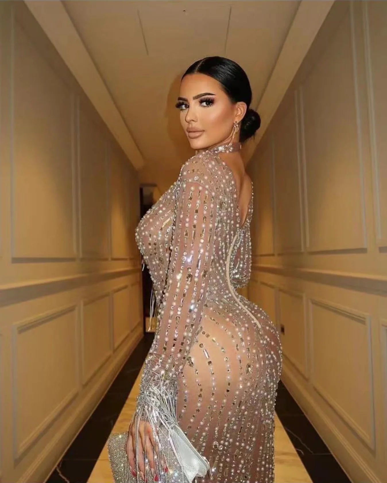 Embellished Maternity Dress for Pregnancy Photoshoot , Pregnant Photoshoot Outfit , Maternity Props