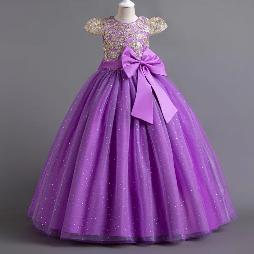 Stunning Little/Big Girls Lace Flower Girl Wedding Bridesmaid Birthday Party Holiday Pageant Easter Prom Fancy Dress