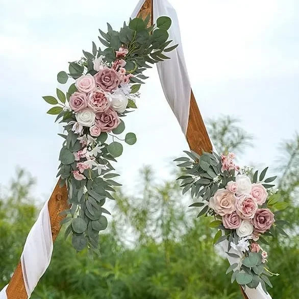 Romantic White Artificial Wedding Flowers Artificial Arch Flowers Artificial Wedding Arch Flowers Kit Wedding Welcome Sign Decor