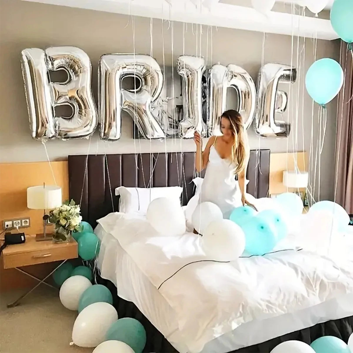 32Inch Giant Bride Balloons Set - Bachelorette Party Decorations Bride Balloons for Bridal Wedding Shower Decorations