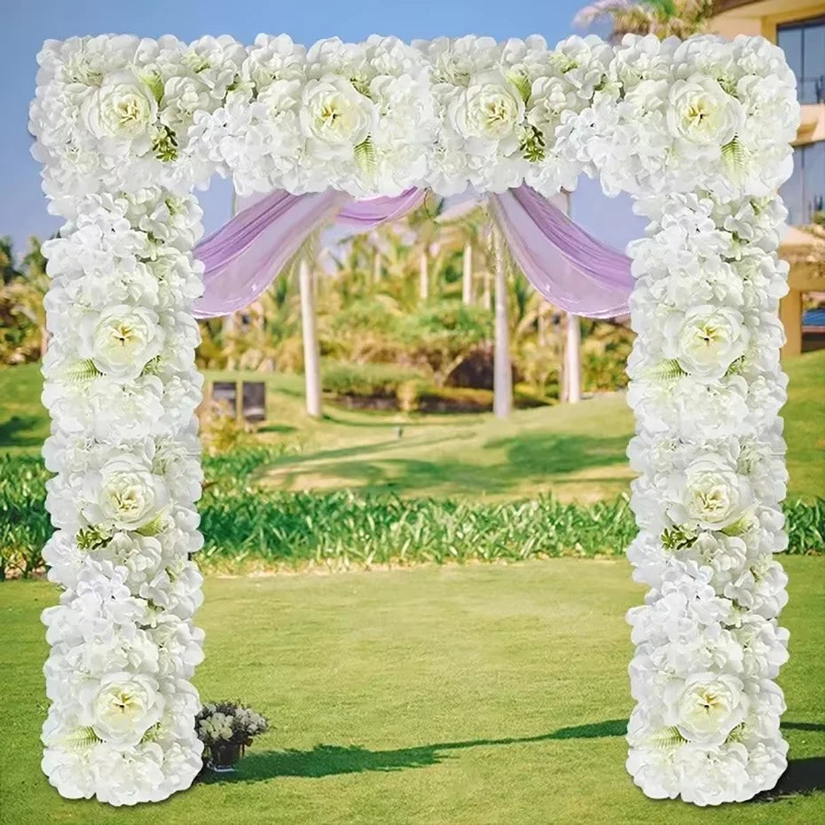 Wedding Flowes Artificial Flower Wall Panels White Flowers For Wedding Decoration Anniversary Decor Festive Party Supplies