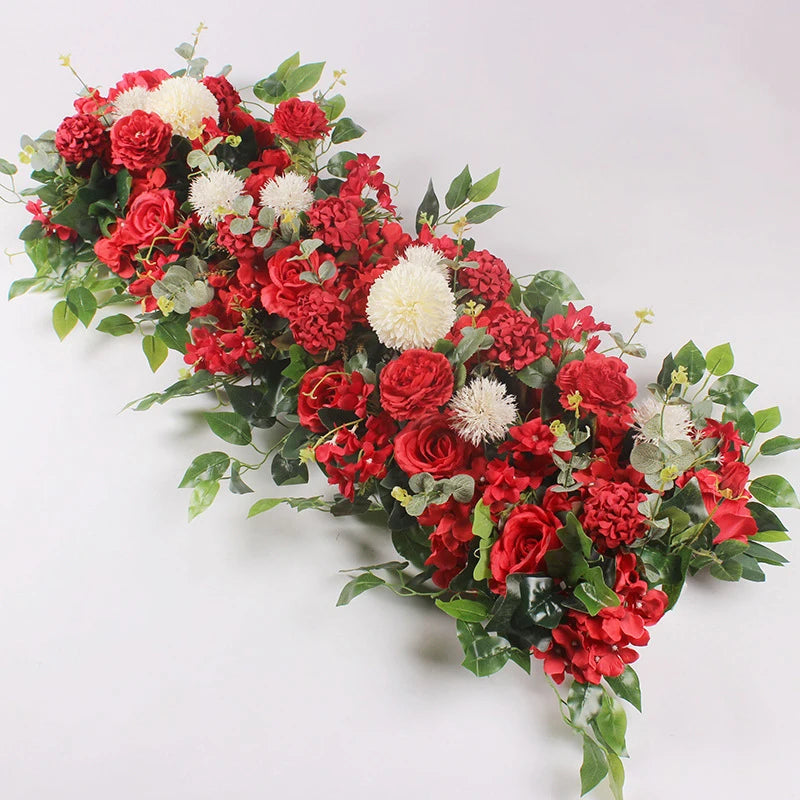 50/100cm DIY Wedding Flower Wall Decoration Arrangement Supplies Silk Peonies Rose Artificial Floral Row Decor Wed Arch Backdrop