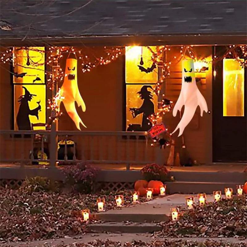 Halloween Ghost Hanging Decorations Spooky Indoor Outdoor Yard Flags Party Supplies Home Decoration Accessories