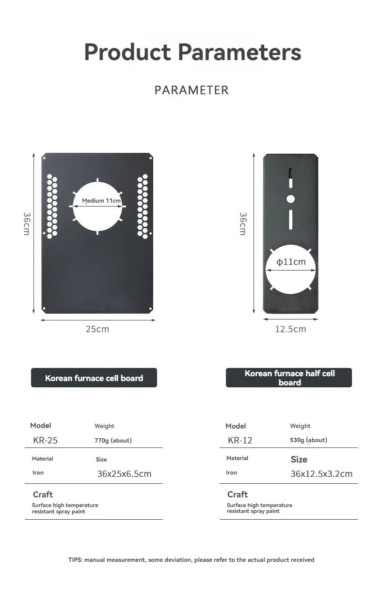 CAMPINGMOON Portable Camping IGT Korean Style Stove Unit Board Picnic Tea Table Multi-Purpose Middle Board for Outdoor Cooking