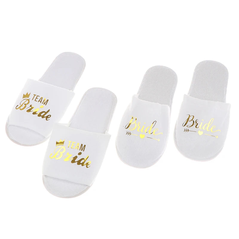 Bride Wedding Slippers For Bachelorette Party Decoration Bridesmaid Hen Party Slippers Ladies Bachelorette Party Supplies Gifts
