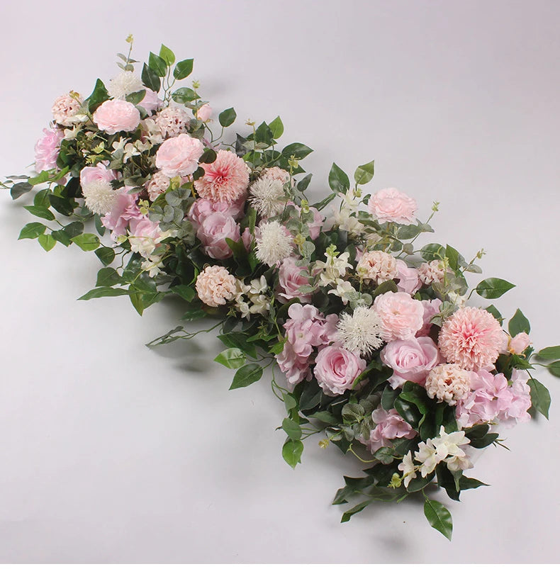 50/100cm DIY Wedding Flower Wall Decoration Arrangement Supplies Silk Peonies Rose Artificial Floral Row Decor Wed Arch Backdrop