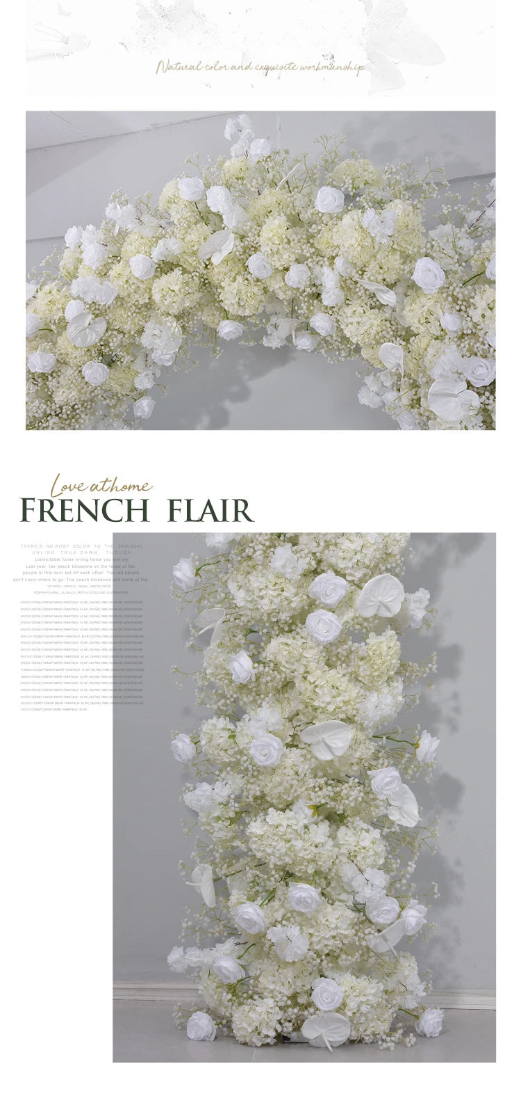 240CM Wedding Decoration Artificial Flowers Circular Arches Decorative Flower Arrangements Proposal Windows Display Backgrounds