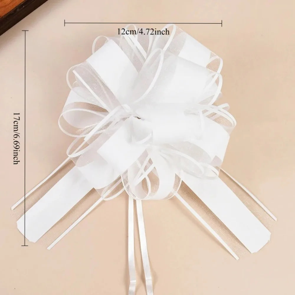 10-20Pcs Wedding Car Bow Ribbons Christmas Gift Wrap Packaging Decoration DIY Craft Flowers Birthday Party Supplies Valentines
