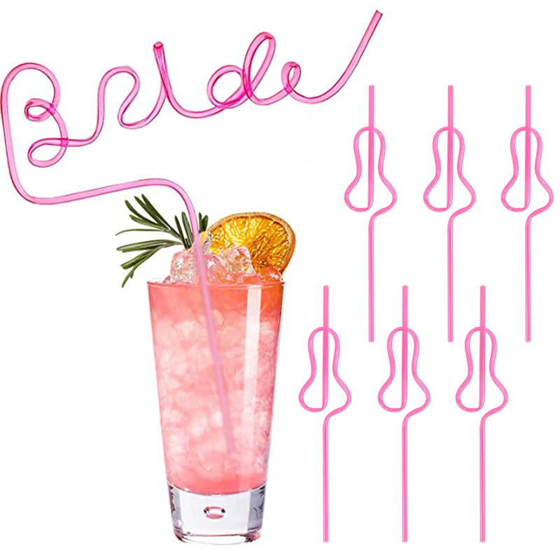Bachelorette Party Penis Straw Wedding Bridal Shower Favors Supplies Hen Night Aldult Birthday Party Decoration Bride to be Gift