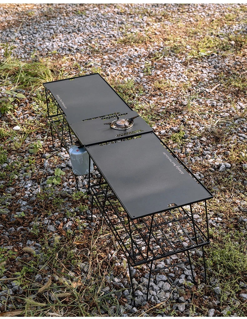 CAMPINGMOON Portable Camping IGT Korean Style Stove Unit Board Picnic Tea Table Multi-Purpose Middle Board for Outdoor Cooking