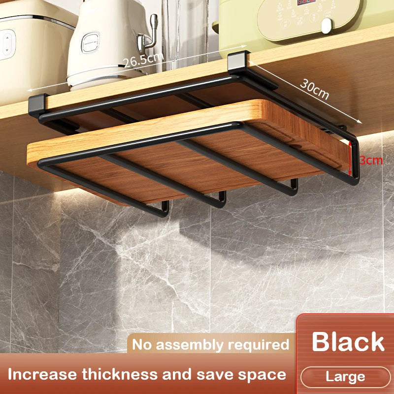 Kitchen Under Cabinet Basket Storage Shelf Cutting Board Rack Kitchen Closet Rack Under Desk Cabinet Office Bathroom Organizers