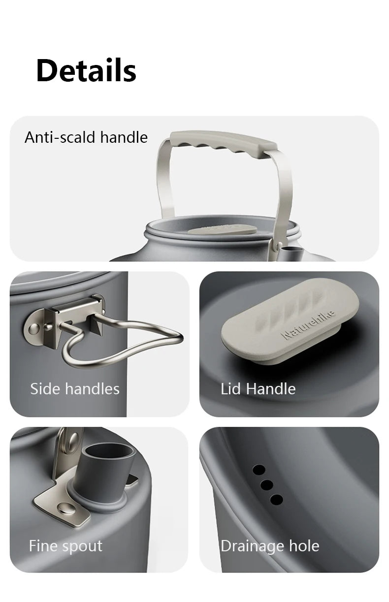 Naturehike Camping Cookware Kit Outdoor Frying Pan Portable Kettle Foldable Picnic Tableware Kitchen Utensils Cooking Utensils