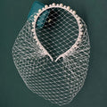 JM26 Tulle Cage Veil with Pearls Wedding Birdcage Veil with Headband Face Cover Bride Headdress Wedding Accessories Mariage