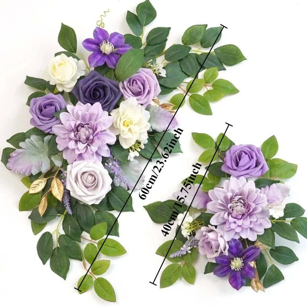 Romantic White Artificial Wedding Flowers Artificial Arch Flowers Artificial Wedding Arch Flowers Kit Wedding Welcome Sign Decor