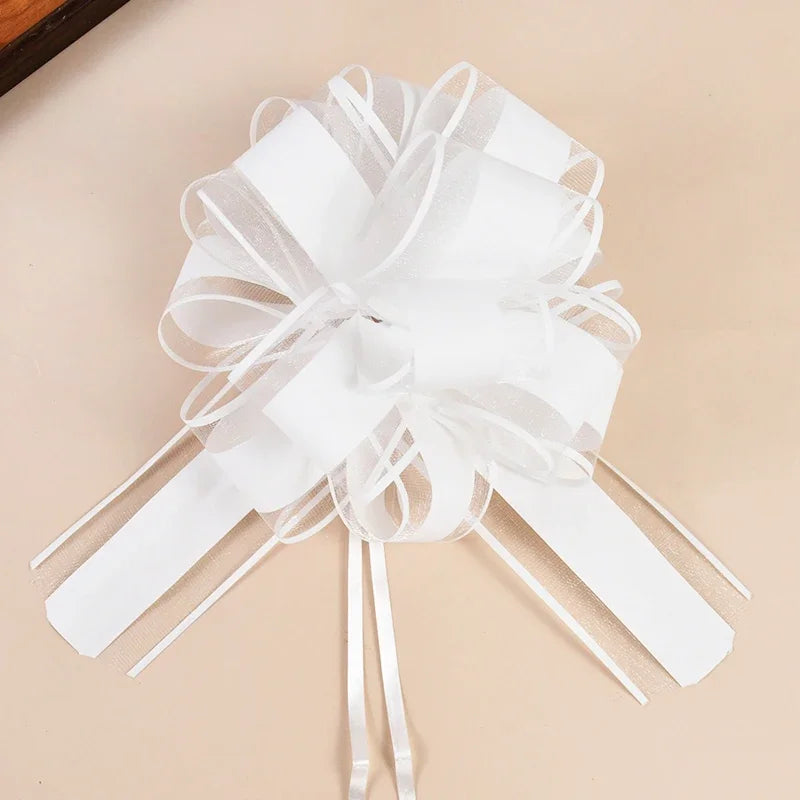10-20Pcs Wedding Car Bow Ribbons Christmas Gift Wrap Packaging Decoration DIY Craft Flowers Birthday Party Supplies Valentines
