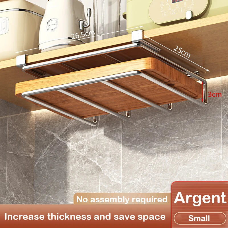 Kitchen Under Cabinet Basket Storage Shelf Cutting Board Rack Kitchen Closet Rack Under Desk Cabinet Office Bathroom Organizers