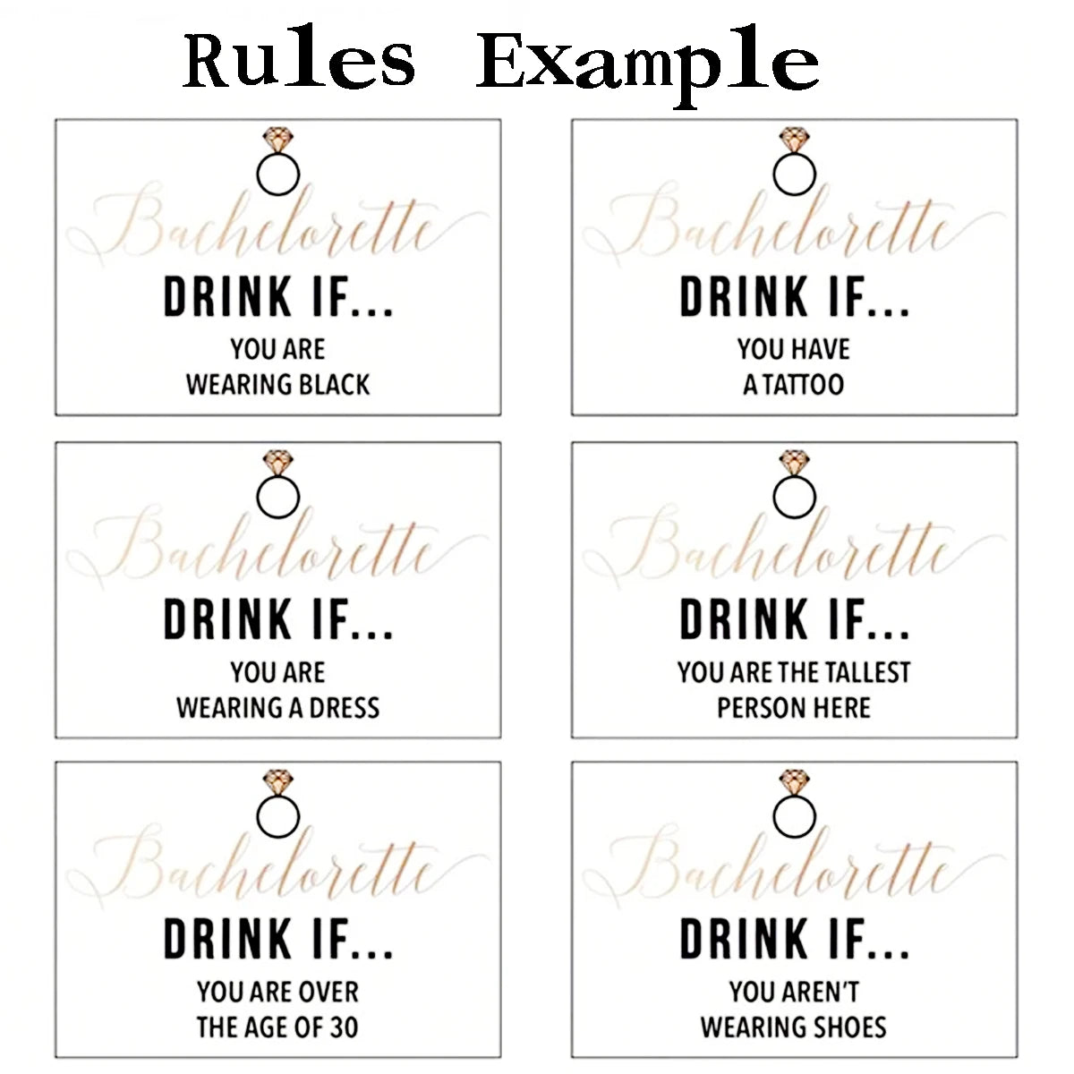 10 Pcs Bachelorette Party Drinking Game - if Game Scratch Cards, Available in Multiple Colors, Perfect for g Irls Night