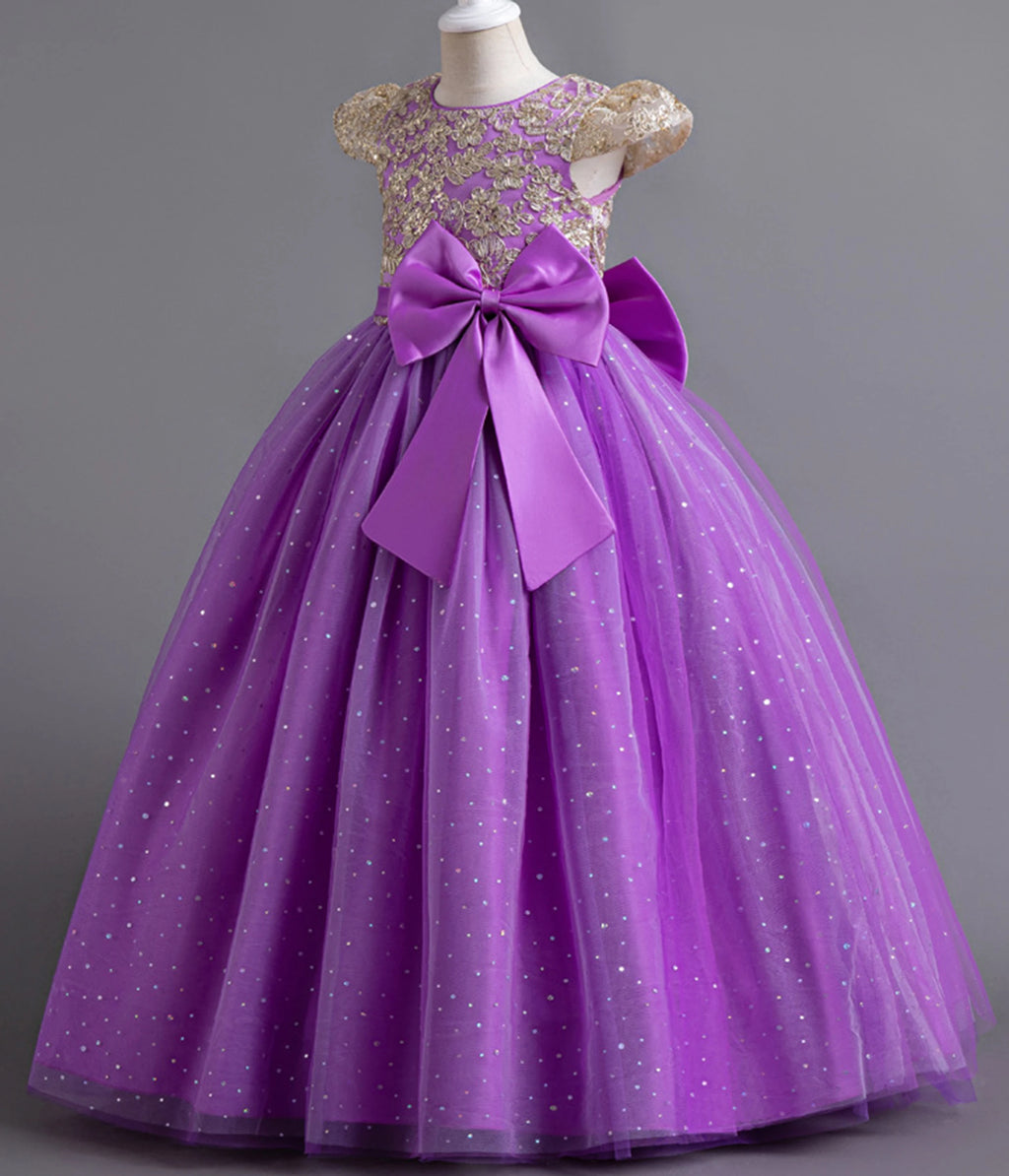 Stunning Little/Big Girls Lace Flower Girl Wedding Bridesmaid Birthday Party Holiday Pageant Easter Prom Fancy Dress