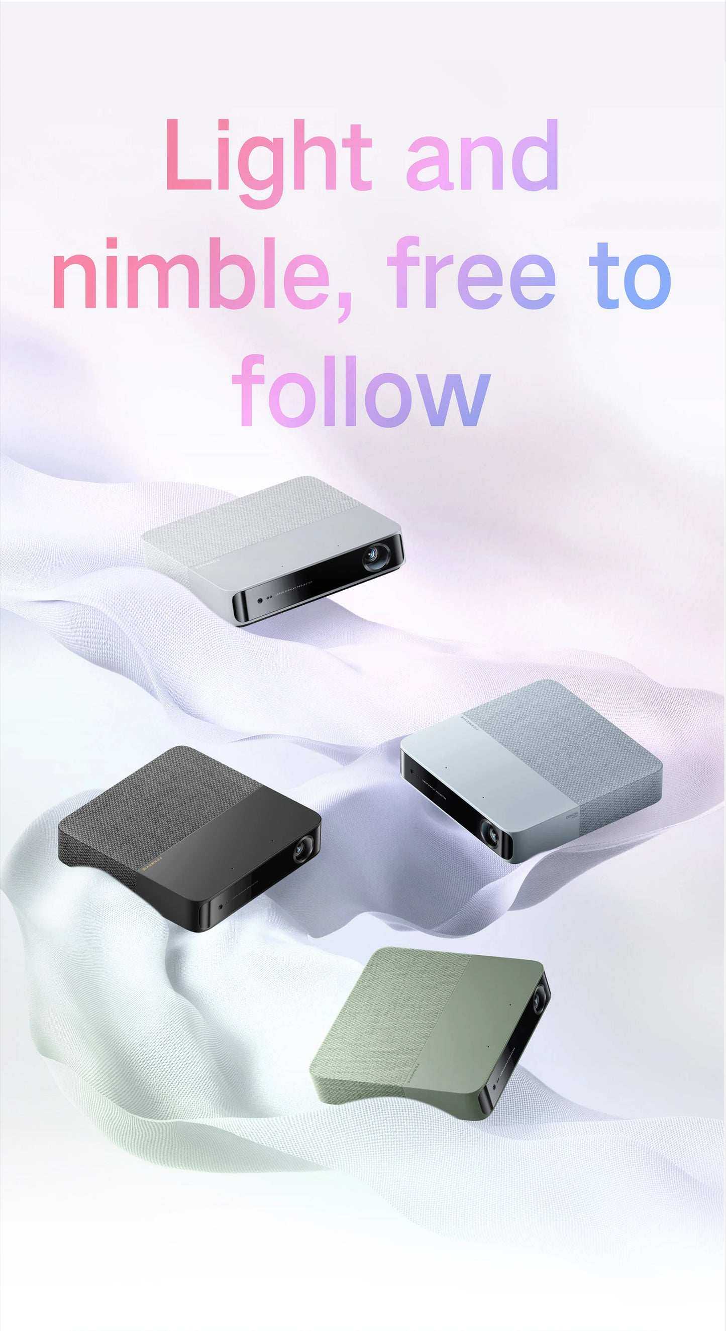 Formovie S5 Mini Projector Native Triple Laser DLP 1100ANSI Lumen FHD For Home Cinema Dolby Vision Portable Fengmi Smart Theater