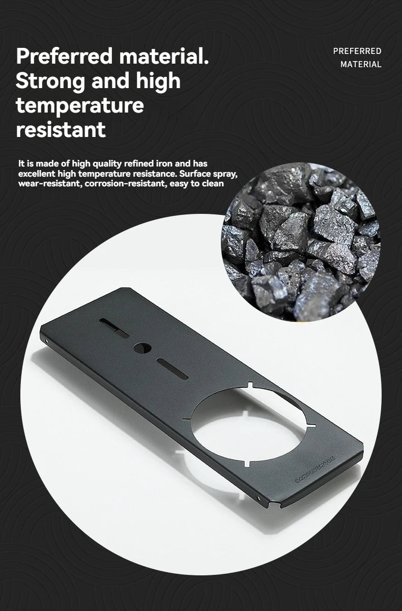 CAMPINGMOON Portable Camping IGT Korean Style Stove Unit Board Picnic Tea Table Multi-Purpose Middle Board for Outdoor Cooking