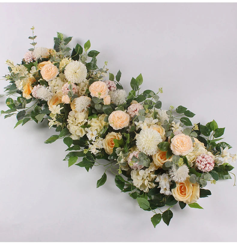 50/100cm DIY Wedding Flower Wall Decoration Arrangement Supplies Silk Peonies Rose Artificial Floral Row Decor Wed Arch Backdrop