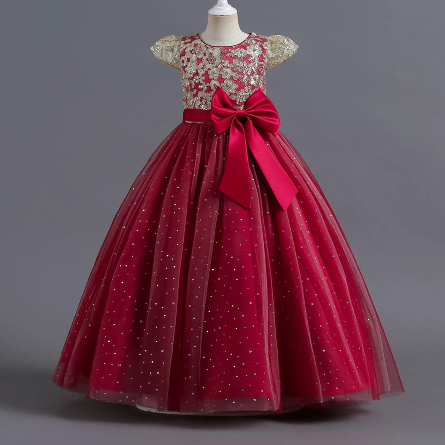 Stunning Little/Big Girls Lace Flower Girl Wedding Bridesmaid Birthday Party Holiday Pageant Easter Prom Fancy Dress