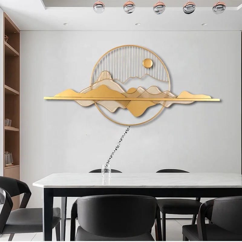 Custom Light Luxury Simple Style Handmade Sun Design Home Decoration Living Room Bedroom Background Wall Hanging
