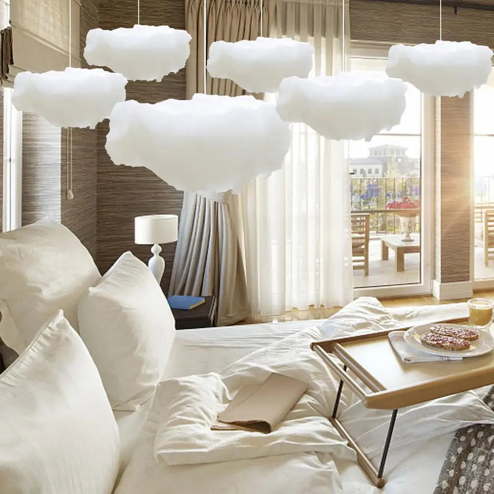 Wedding Cotton Cloud Decoration Artificial White Cotton Cloud Wedding Background Decor Props Xmas Birthday Party DIY Hanging