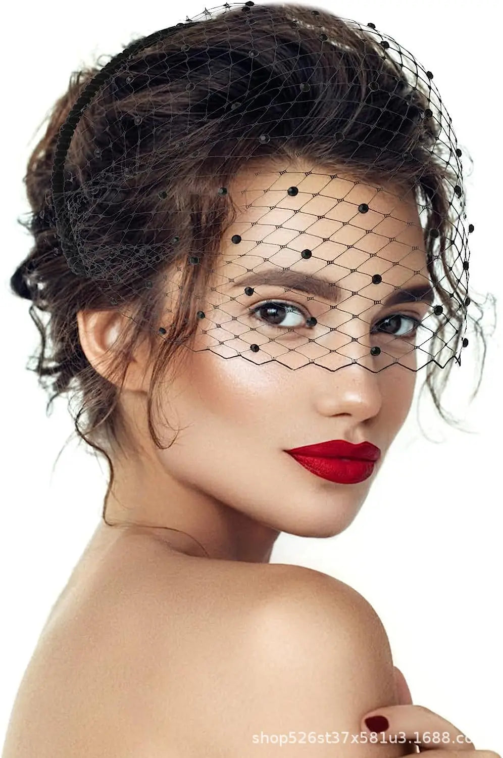 Elegant Bridal Birdcage Veils For Wedding Headdress Flower Face Veil Blusher Veils Women Fascinators Prom Party Hair Accesories