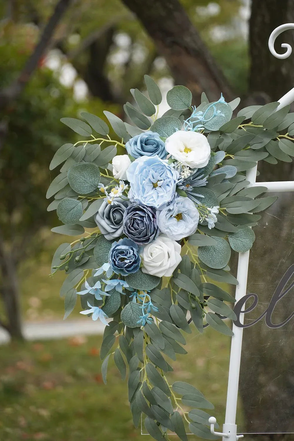 Romantic White Artificial Wedding Flowers Artificial Arch Flowers Artificial Wedding Arch Flowers Kit Wedding Welcome Sign Decor