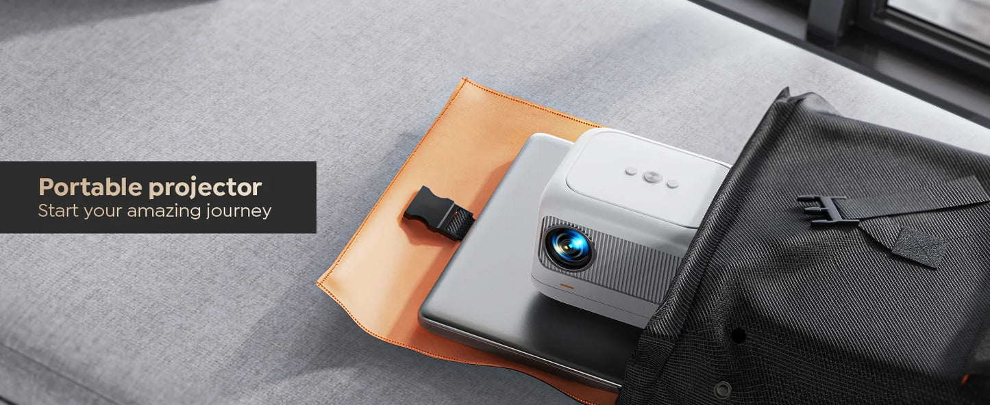 MINI Projector WiFi Bluetooth Projector 20000Lumens 720P Projectors Support 1080p Video for Home Outdoor Cinema Android YABER L1
