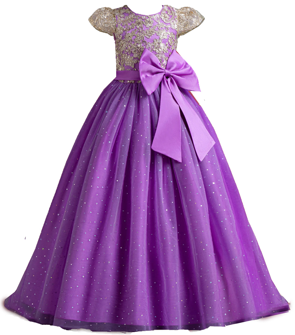 Stunning Little/Big Girls Lace Flower Girl Wedding Bridesmaid Birthday Party Holiday Pageant Easter Prom Fancy Dress