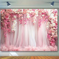 Wedding Flowers Curtain Backdrop Bridal Shower Engagement Ceremony Party Photography Background Wall Decor Photo Studio Props