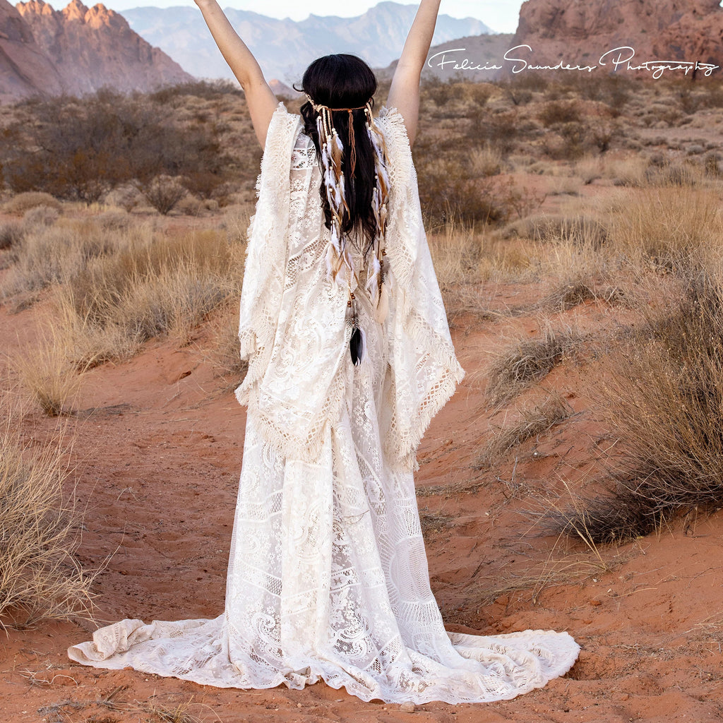 Don&Judy Maternity Dress Boho Photo shoot Maxi Long Sleeve Wedding Party Evening Ivory Gown for Bride Pregnant Women Photography