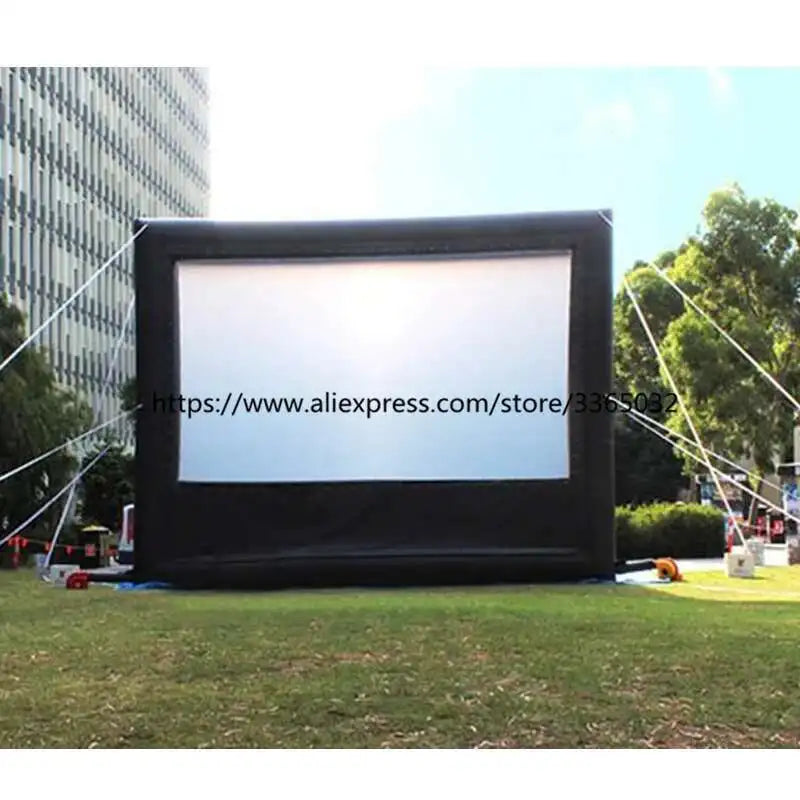 Big Outdoor Portable Blow Up Advertising Projector Screens Inflatable Projection Movie Theater Screen For Sale