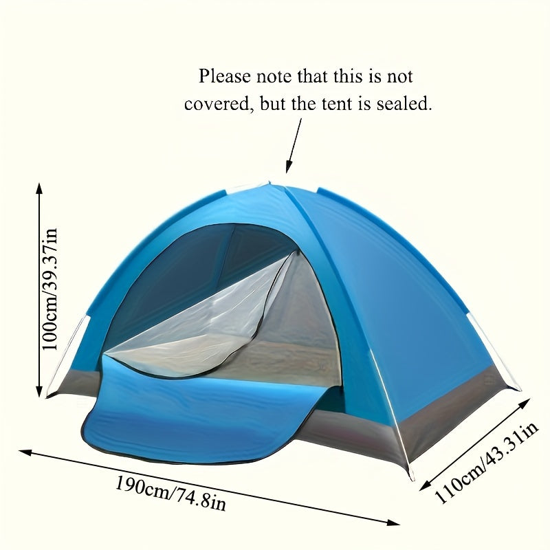 1-2 People Portable Folding Camping Tent, Students Spring and Fall Portable Folding Tent, Can Be Used as a Beach Tent, Hiking and Mountaineering Festival Camp Tent