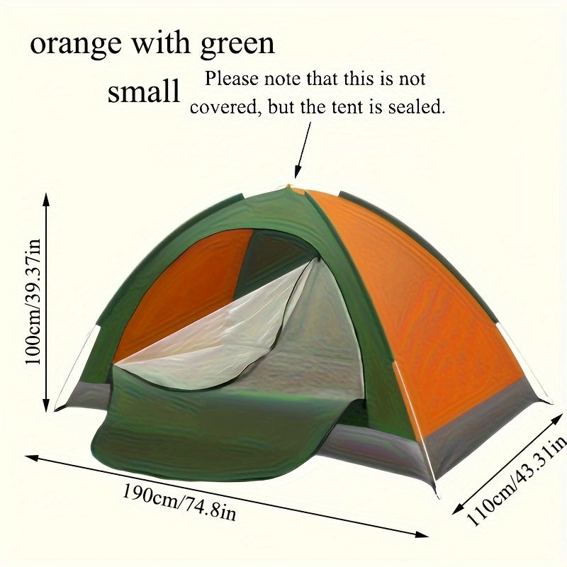 1-2 People Portable Folding Camping Tent, Students Spring and Fall Portable Folding Tent, Can Be Used as a Beach Tent, Hiking and Mountaineering Festival Camp Tent