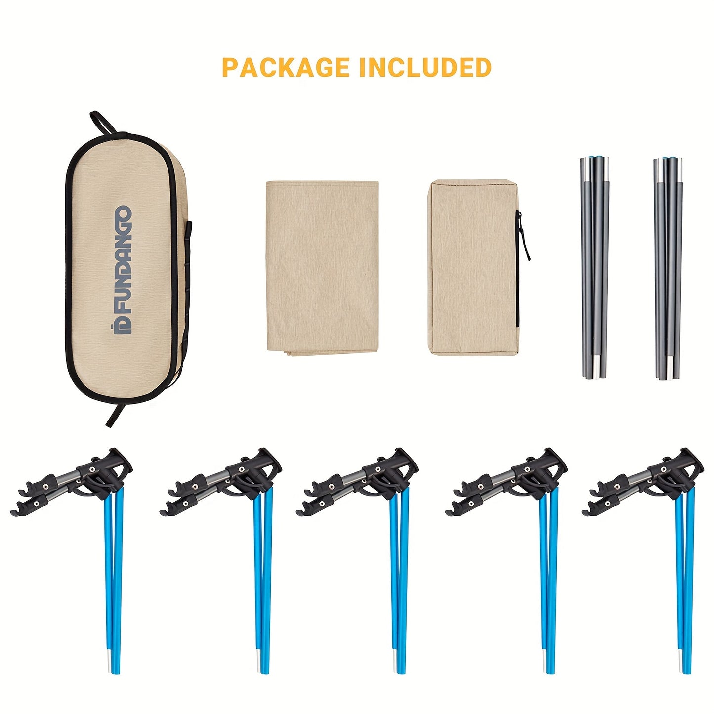 Fundango Ultralight Folding Tent Camping Bed, Portable Compact For Outdoor Travel, Base Camp, Hiking, Mountaineering, Lightweight Backpacking