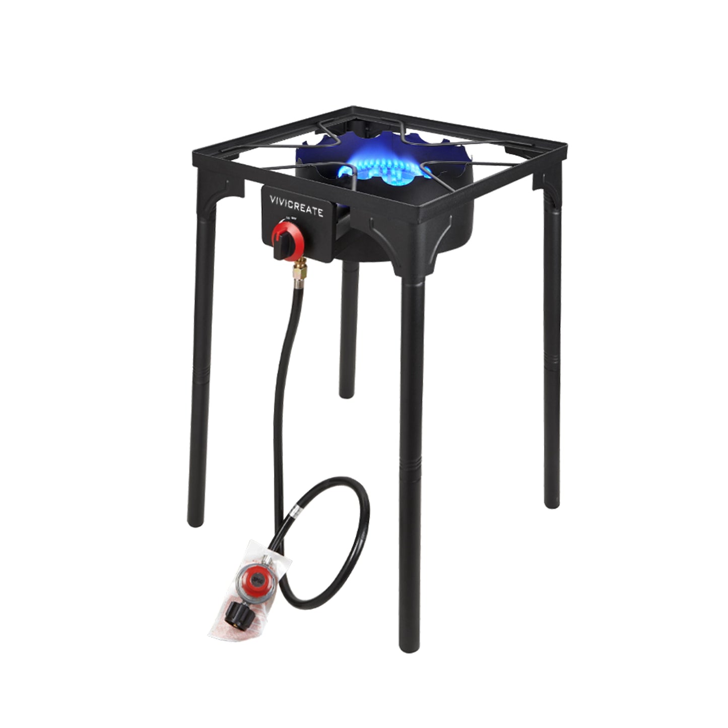 DR.CAMP Propane Gas Burner (1-2 Burners)with 20 PSIG High Pressure Regulator - Outdoor Camping Camp Garden BBQ Grill Stove Burner - Father'S Day Gift For Men