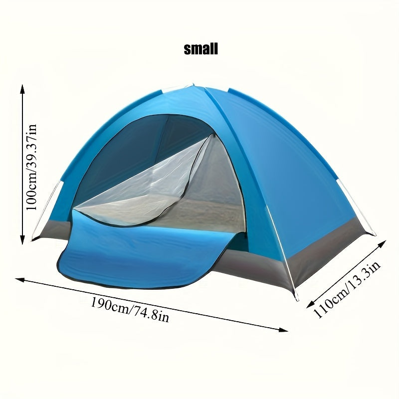 1-2 People Portable Folding Camping Tent, Students Spring and Fall Portable Folding Tent, Can Be Used as a Beach Tent, Hiking and Mountaineering Festival Camp Tent